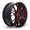 Rtx Alloy Wheel, Vertex 17x7.5 5x114.3 ET40 C73.1 Black Machined Red 082316